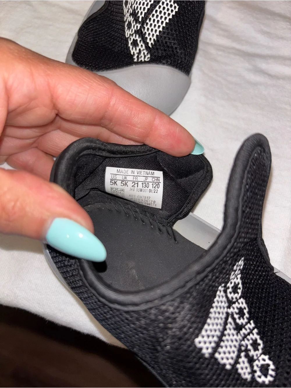 adidas Black & Gray Kids Slip-On Athletic Sandels